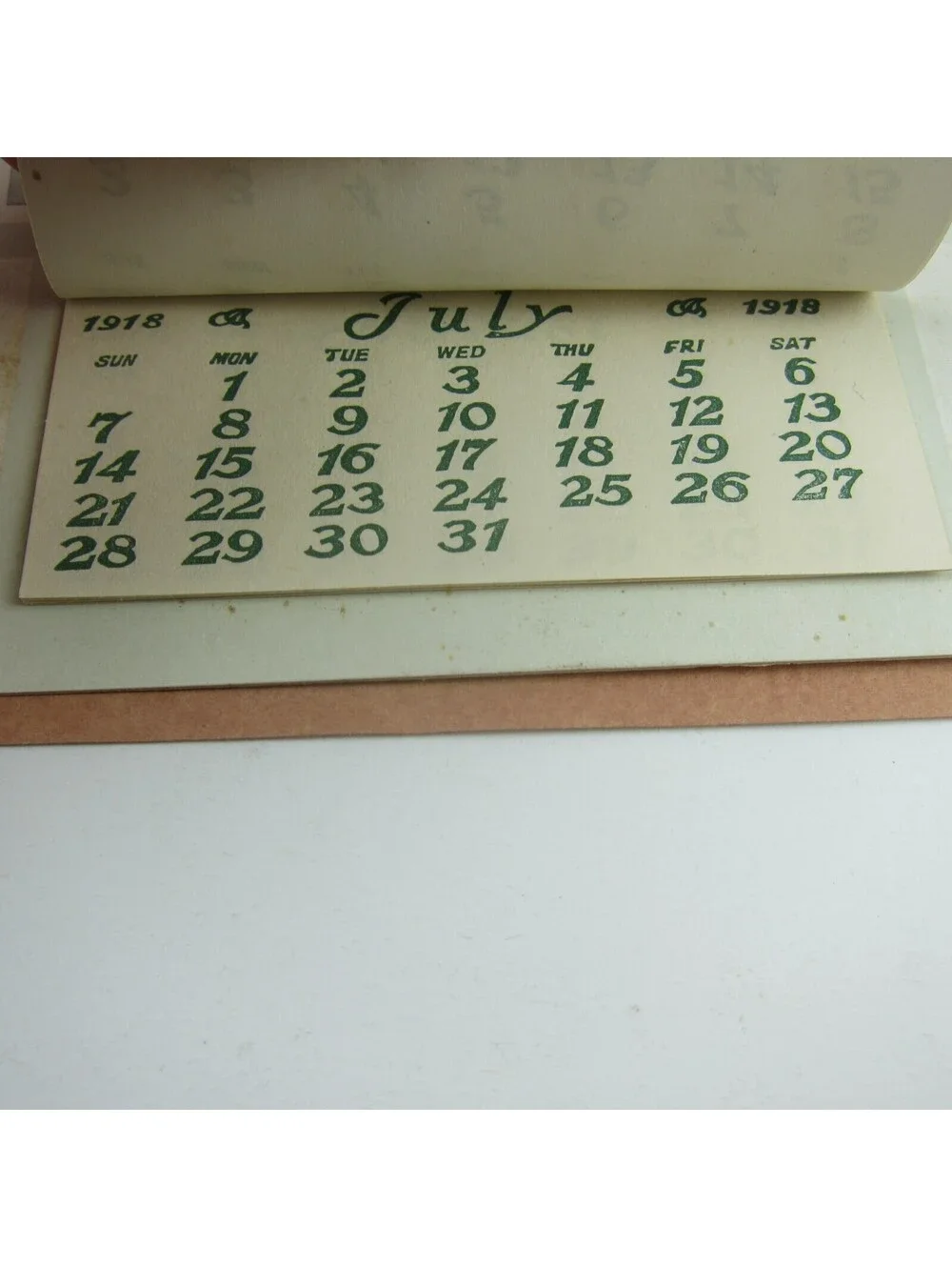 1918 Advertising Calendar Victorian Woman FW Ulmer Groceries Ft. Recovery Ohio
